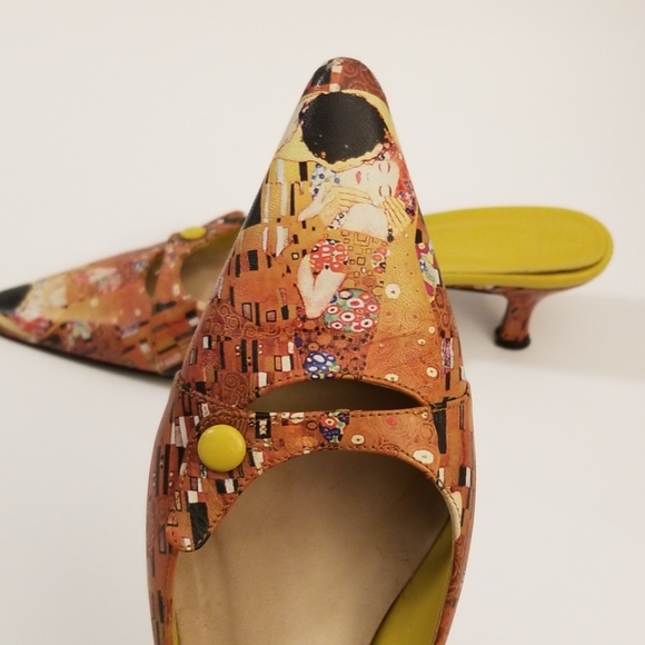 ICON Shoes - ICON Gustav Klimt "The Kiss" Mules, Size 8.5M